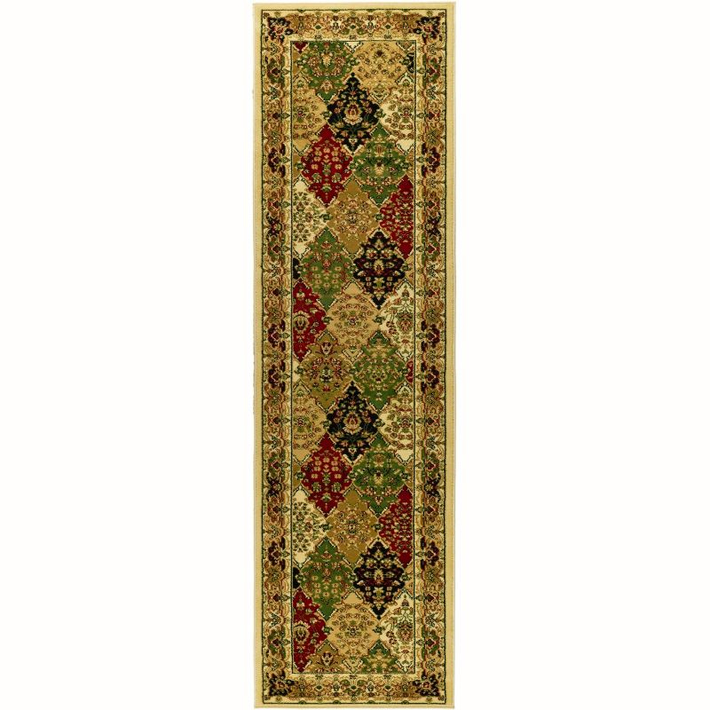 Lyndhurst LNH221 Power Loomed Runner Rug - Multi/Ivory - 2'3"x12' - Safavieh