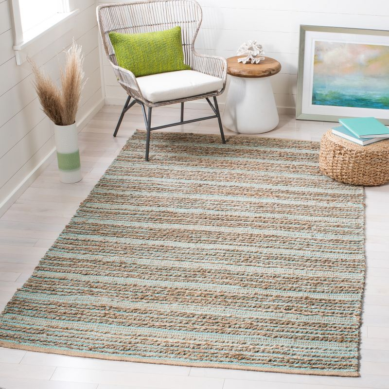 Cape Cod CAP851 Woven Indoor Area Rug - Aqua - 5'x8' - Safavieh