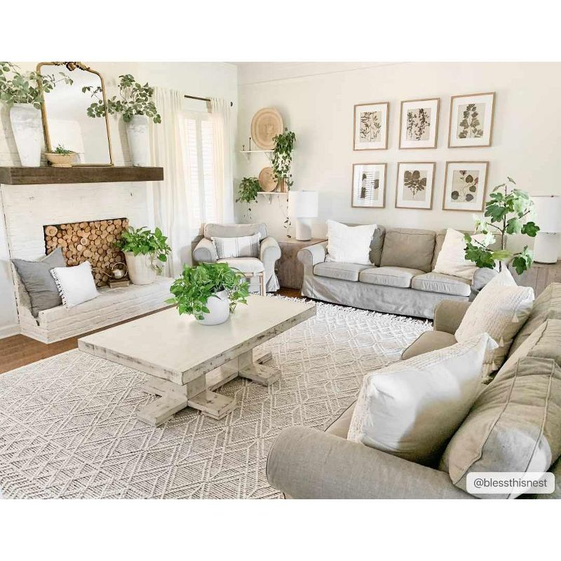 Hauteloom Rectangle Area Rug   Ivory