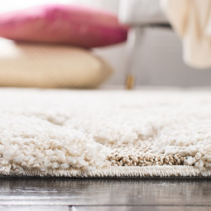 Florida Shag SG455 Power Loomed Indoor Runner Rug - Cream/Beige - 2'3"x7' - Safavieh.