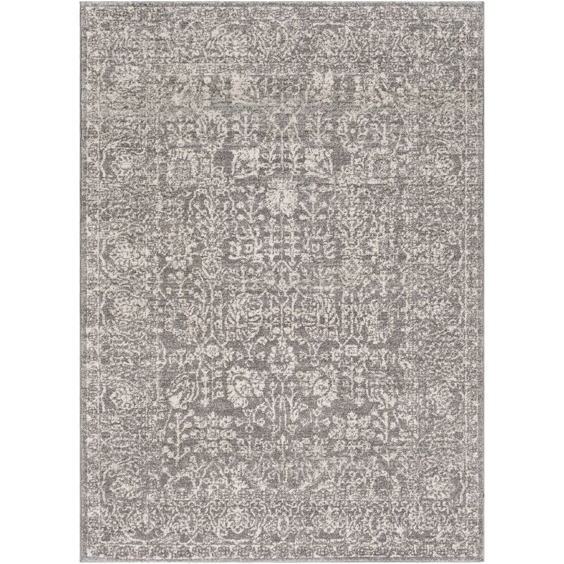 Livabliss 9'x12'6" Tree of Life Traditional Rugs Charcoal: Stain & Fade-Resistant, Medium Pile, Indoor Use