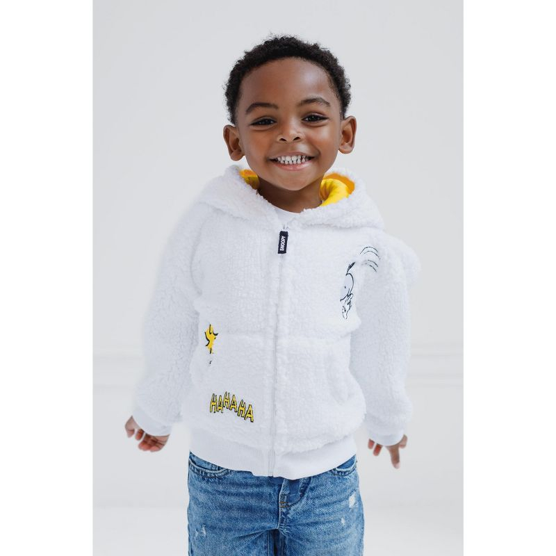Snoopy Peanuts Woodstock Infant Baby Boys Cozy Faux Sherling Cosplay Hoodie White 18 Months