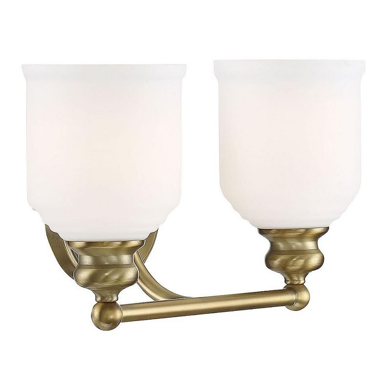 Savoy House Melrose 2 - Light Vanity in  Warm Brass