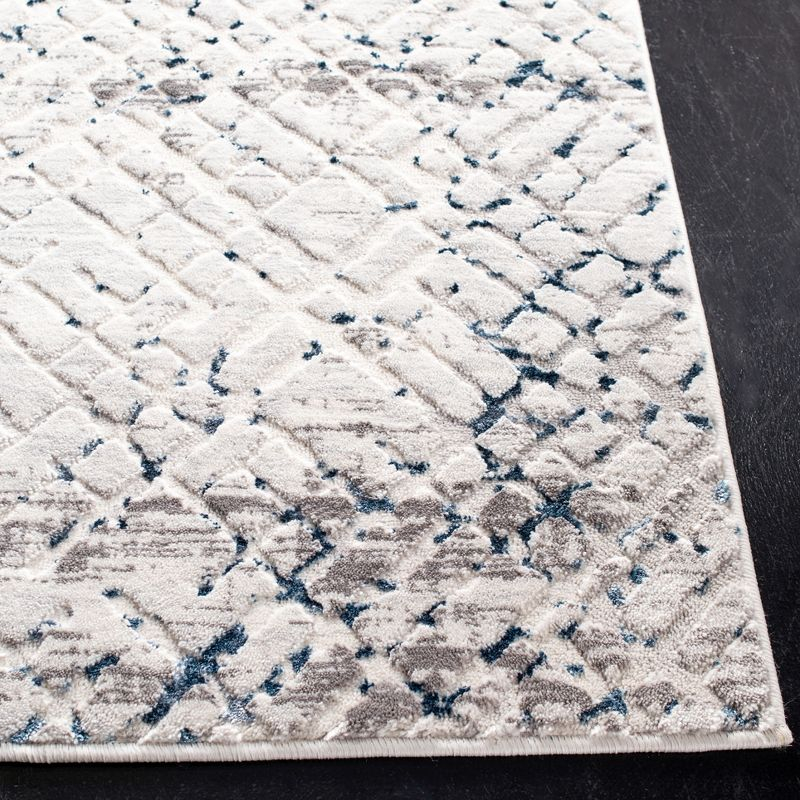 Amalfi AMF552 Power Loomed Area Rug - Cream/Navy - 5'3"x7'6" - Safavieh.