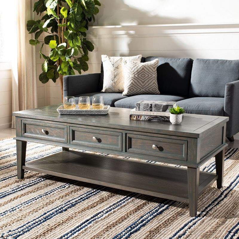 Manelin Coffee Table - Ash Grey - Safavieh