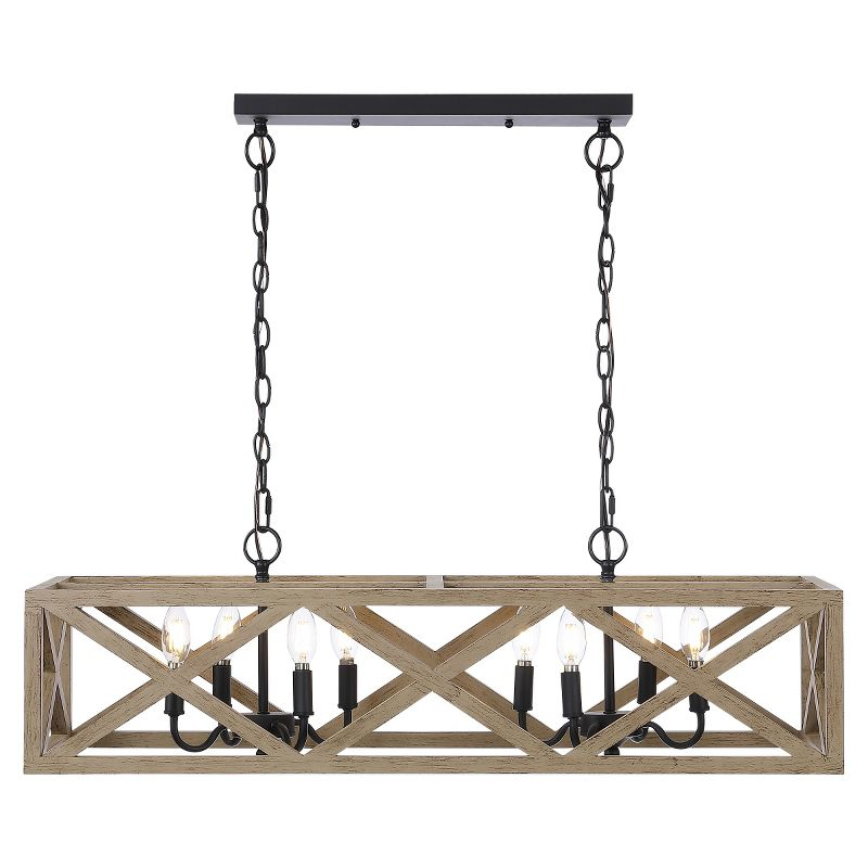Quentin 8 Light 36" Pendant - PND4100 - Black - Safavieh