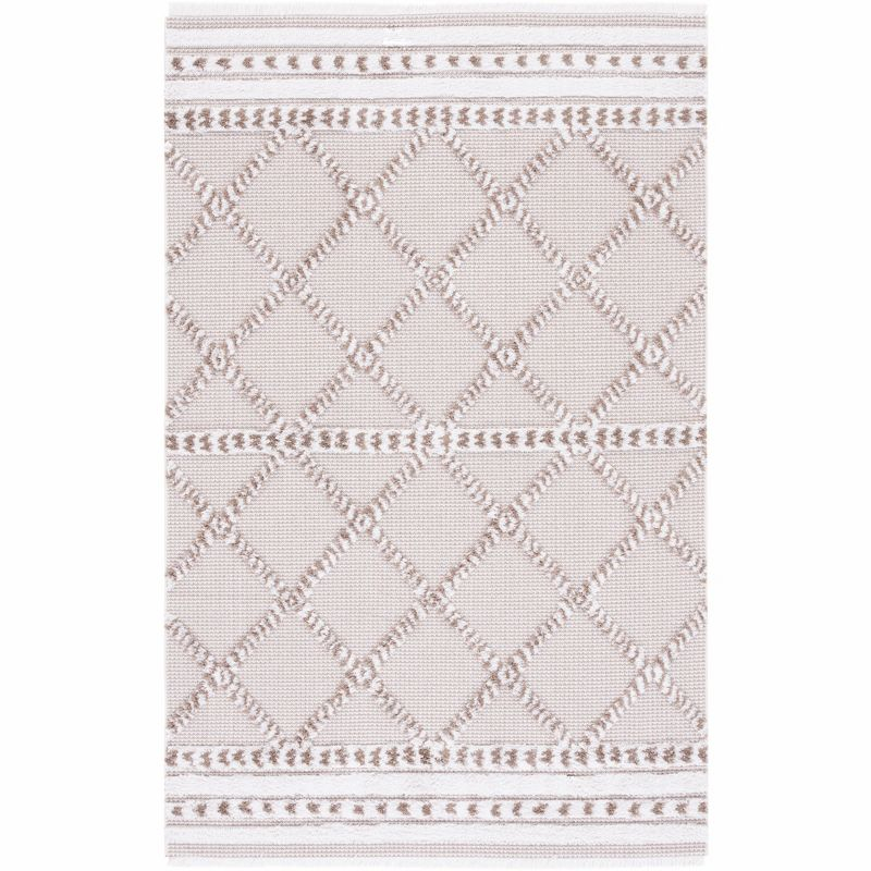 Augustine AGT714 Machine Made Indoor Area Rug - Ivory/Beige - 4'x6' - Safavieh