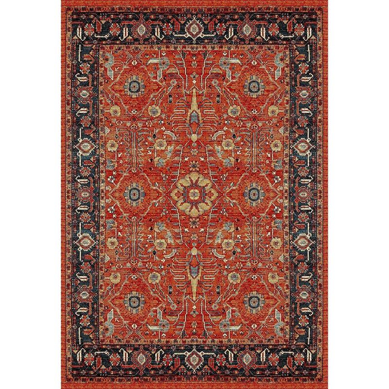Vintage Hamadan VTH220 Power Loomed Indoor Area Rug - Orange/Navy - 6'7"x9' - Safavieh.