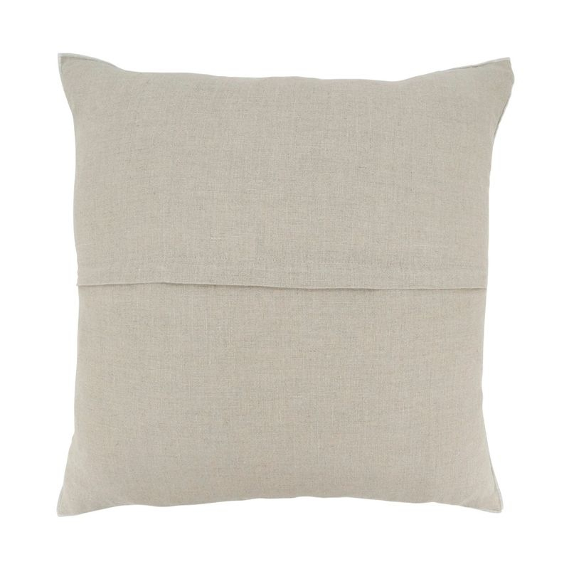 Saro Lifestyle Stonewashed Stitched Edge Down Filled Throw Pillow, Natural , 20"x20"
