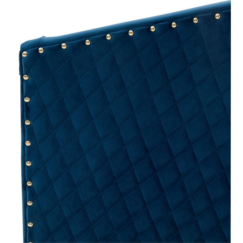 Clara Quilted Swivel Tub Chair - SFV4702 - Navy/Gold - Safavieh Couture