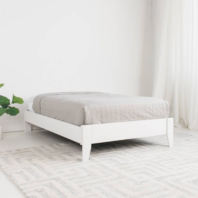 Full Piperton Platform Bed White - Signature Design by Ashley: Modern Style, No Box Spring Needed