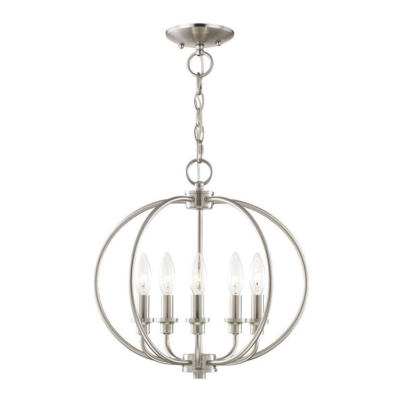 Livex Lighting Milania 5 - Light Chandelier in  Brushed Nickel