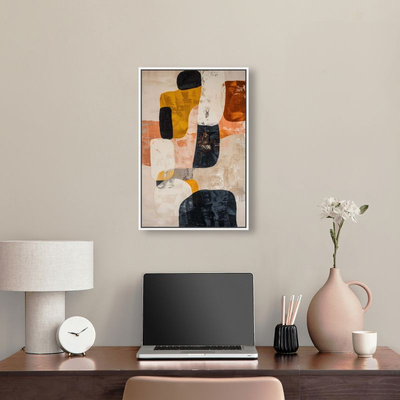 Art Remedy Asphodel Boho Neutral Abstract Wall Art, 16" x 24", White Frame