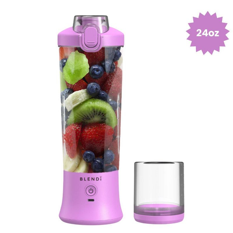 BLENDI X Portable Blender Purple: 24oz Personal Blender, 150W, 2 Speeds, Stainless Steel & Plastic, Hand Wash