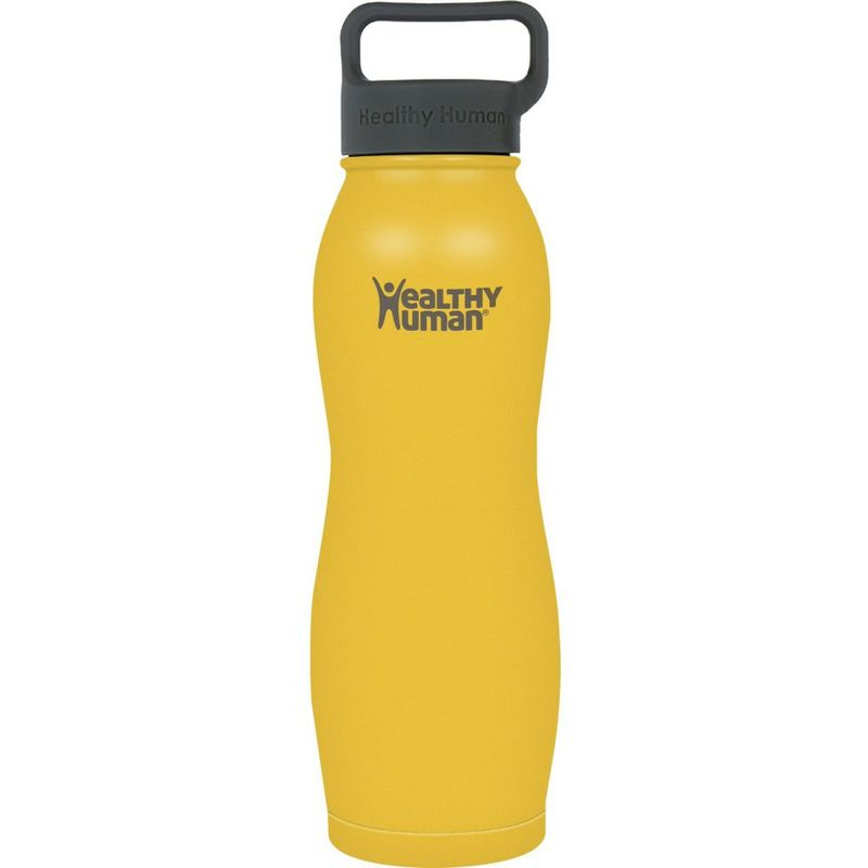 Healthy Human Stainless Steel Curve Water Bottle |(21 oz/ 621 ML, Limoncello)