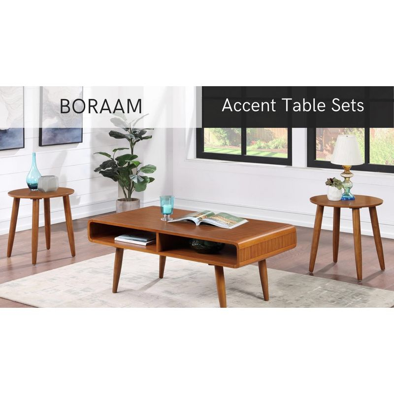 Boraam Halmstad Coffee Table Walnut: Elegant Rectangular Design, 2 Shelves, Sturdy Wood Frame