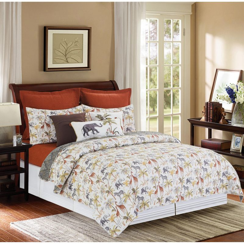Serengeti Cotton Reversible Quilt Set