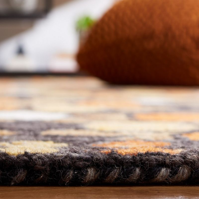 Aspen APN128 Hand Tufted Area Rug  - Light Yellow/Orange - 5' round - Safavieh.