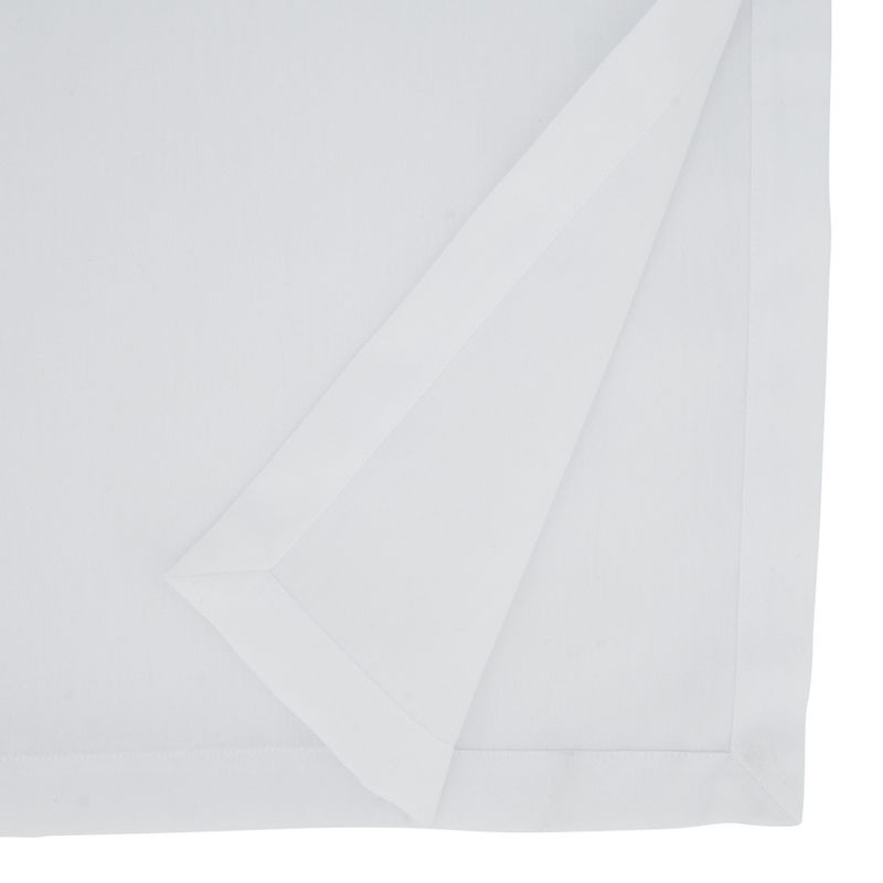 Saro Lifestyle Solid Color Everyday Table Runner, White, 16" x 72"