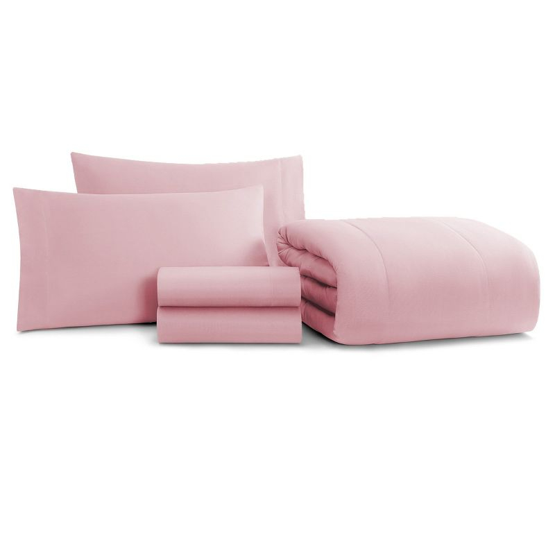 Arkwright Home Family Essentials Bed in Bag 5 Piece Set - TWIN - Rose