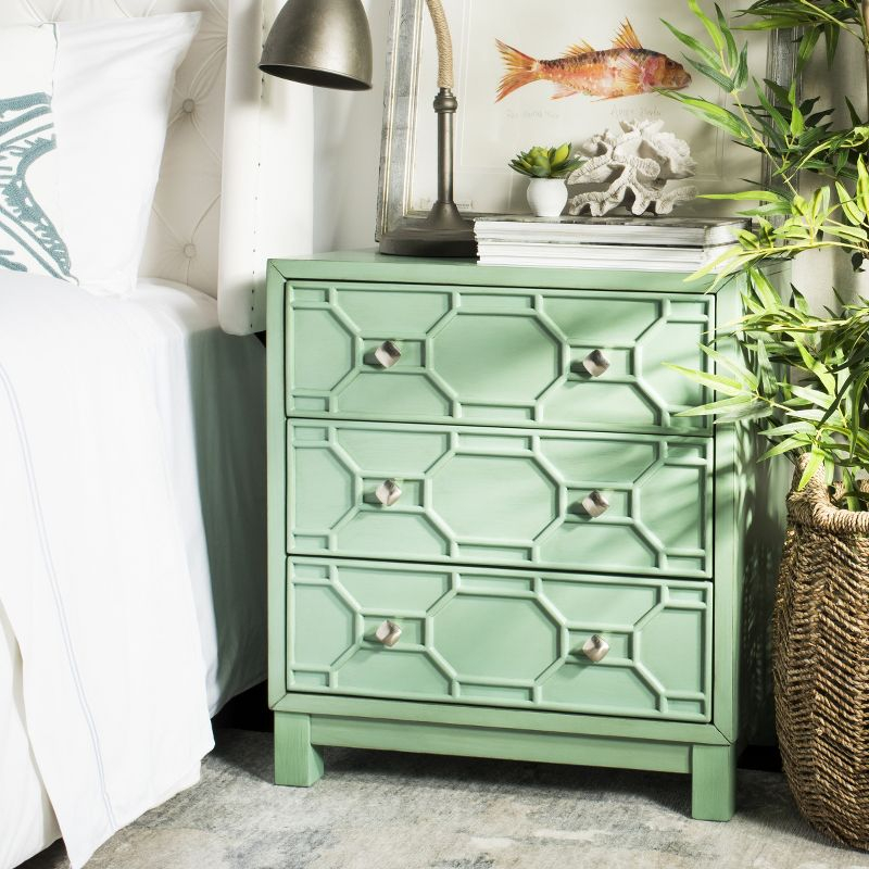 Izumi 3 Drawer Chest - CHS9201 - Turquoise - Safavieh