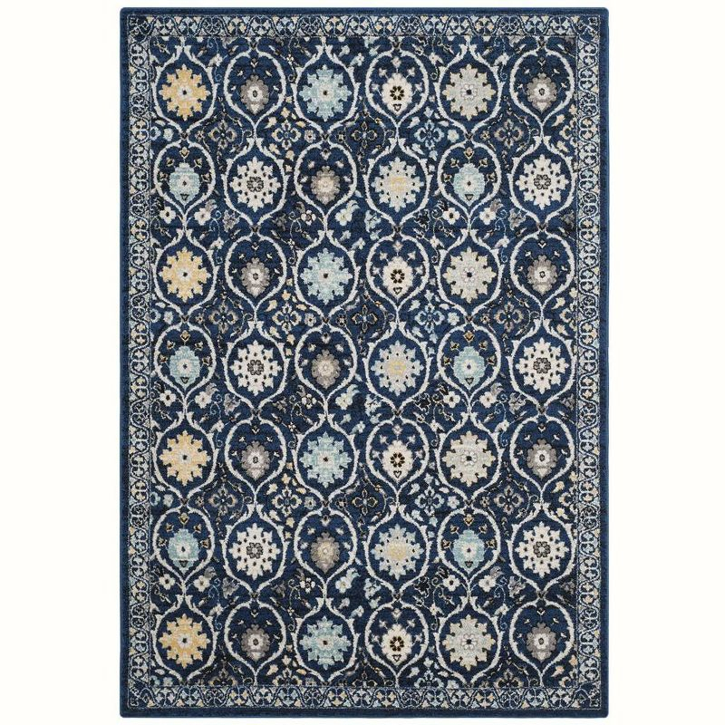 Evoke EVK210 Power Loomed Area Rug - Royal/Ivory - 5'3"x7'6" - Safavieh.