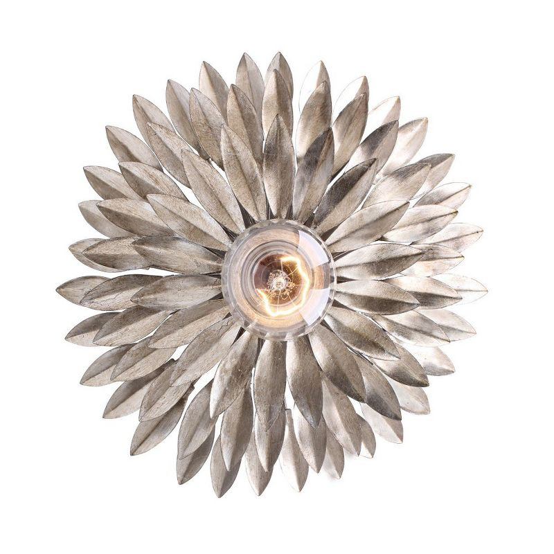 Crystorama Lighting Broche 1 - Light Flush Mount in  Antique Silver