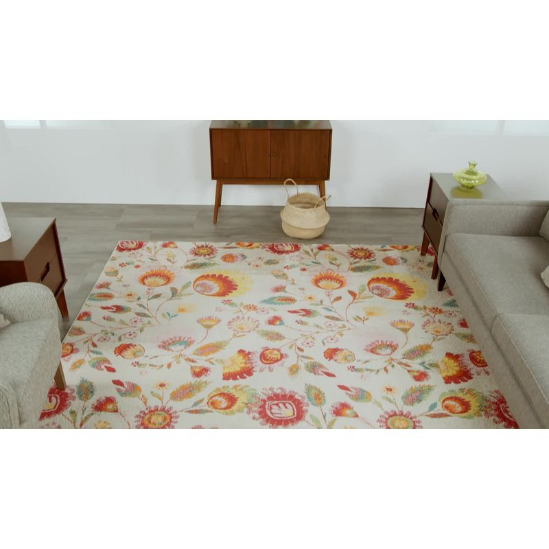 Nourison Allur Blooming Floral Indoor Area Rug Navy Multicolor 4' x 6'