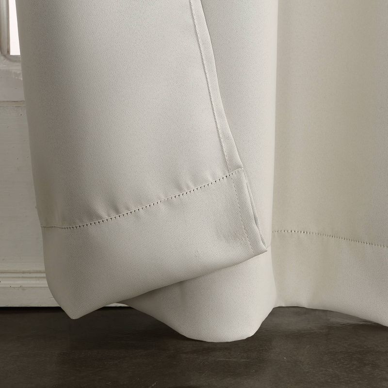 54"x84" Sun Zero Blackout Kenneth Energy Saving Grommet Curtain Panel Cream