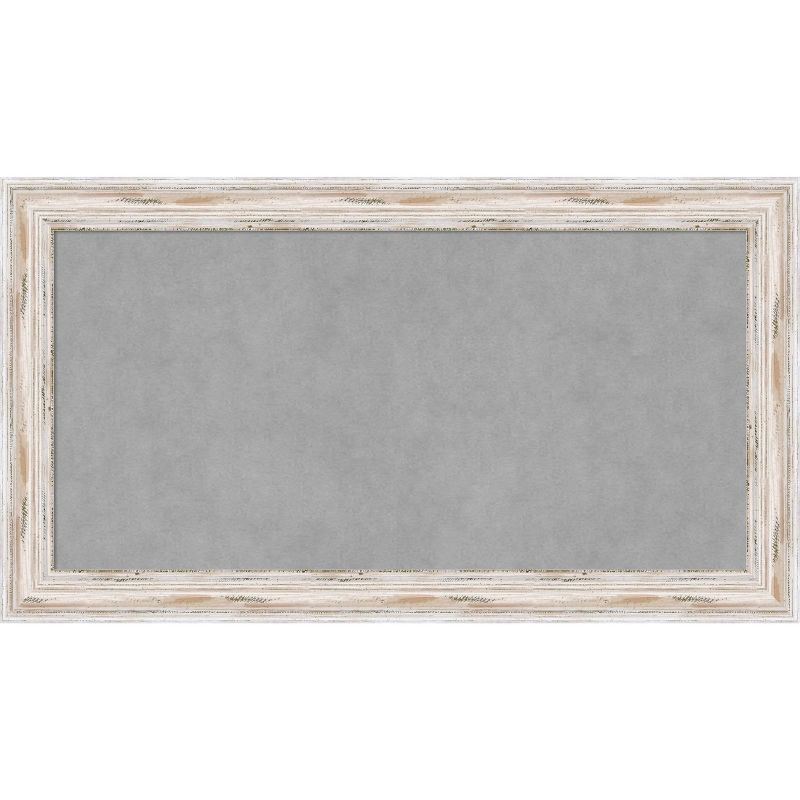 Amanti Art Alexandria White Wash Narrow Framed Magnetic Board 27 x 15 in.