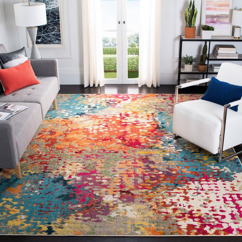 Madison MAD429 Power Loomed Area Rug - Ivory/Multi - 8'x10' - Safavieh.