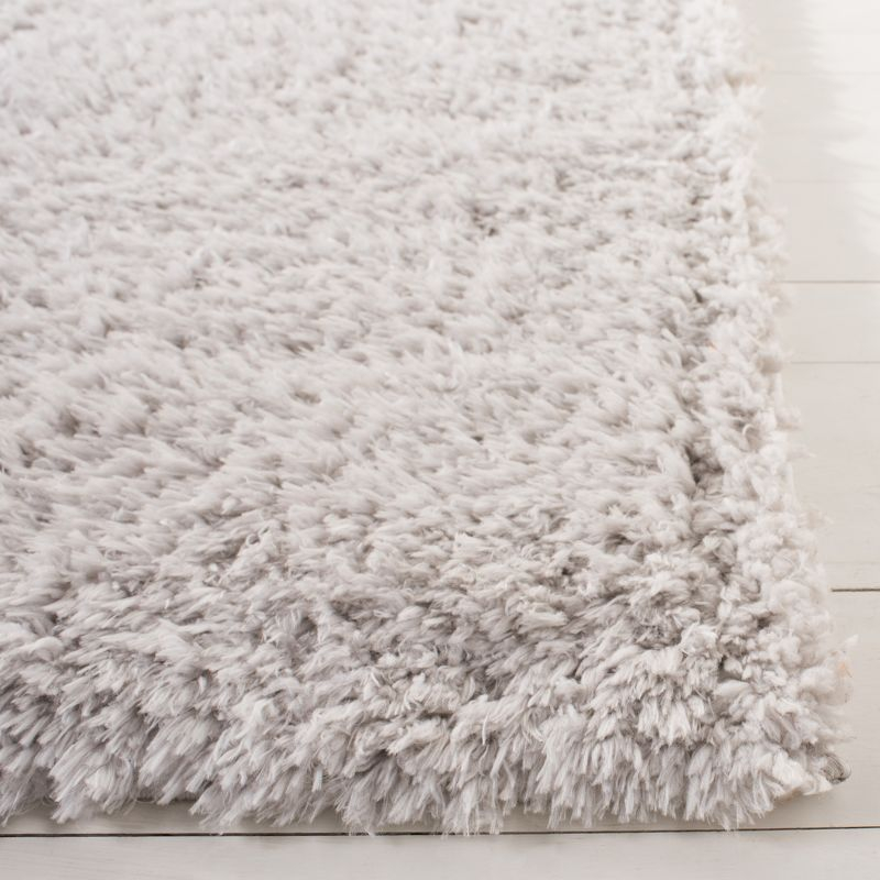 Madrid Shag 200 MDG256 Power Loomed Indoor Area Rug - Silver - 4'x6' - Safavieh