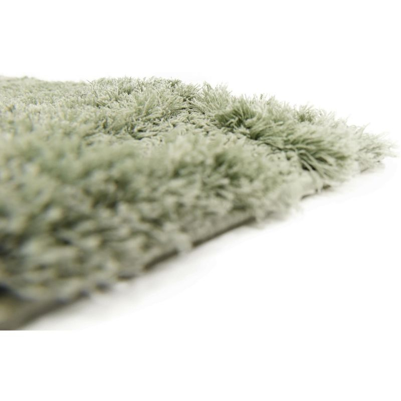 Unique Loom Floral Shag Collection Area Rug - Carved (5' 1" x 8' Rectangle Green)