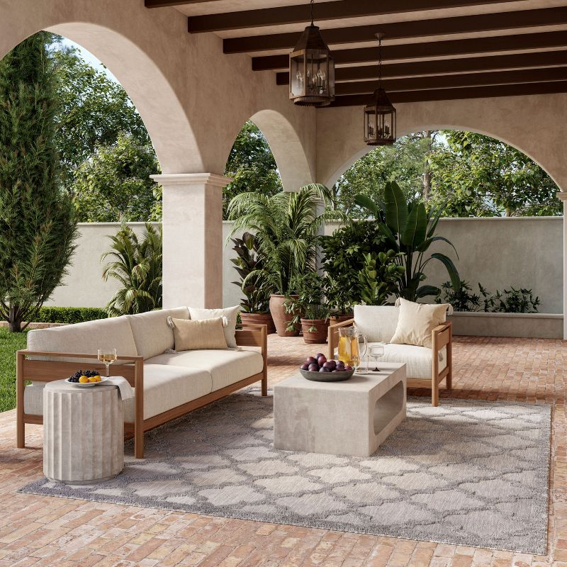 Nourison Easy Care 9' x 12' Silver Grey Indoor/Outdoor Rug