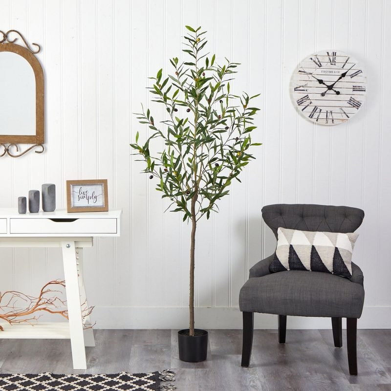 Nearly Natural 6-ft Olive Artificial Tree