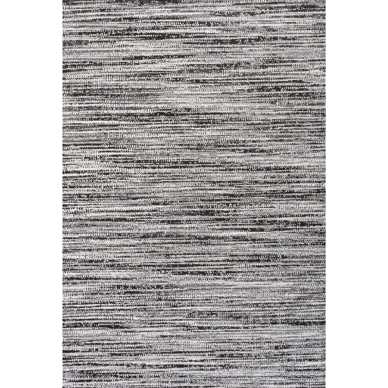 JONATHAN Y Loom Modern Strie'  Black/Gray 8 ft. x 10 ft. Area Rug