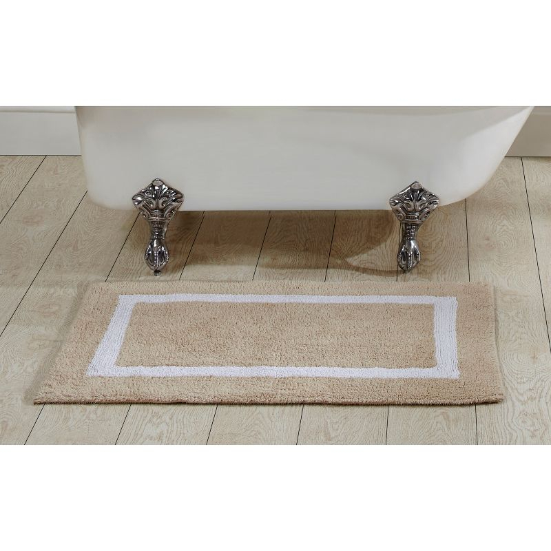 Highland Dunes Widman 100% Cotton Tufted Reversible Bath Rug Super Absorbent, Machine Washable Bathroom Rug