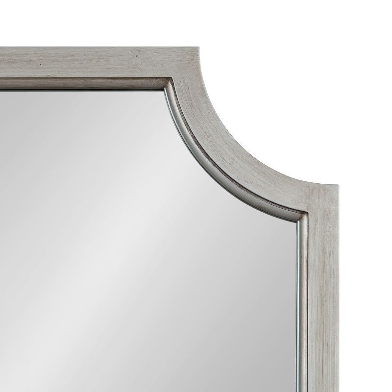 Kate and Laurel Hogan Scalloped MDF Scallop Mirror, 24x36, Silver