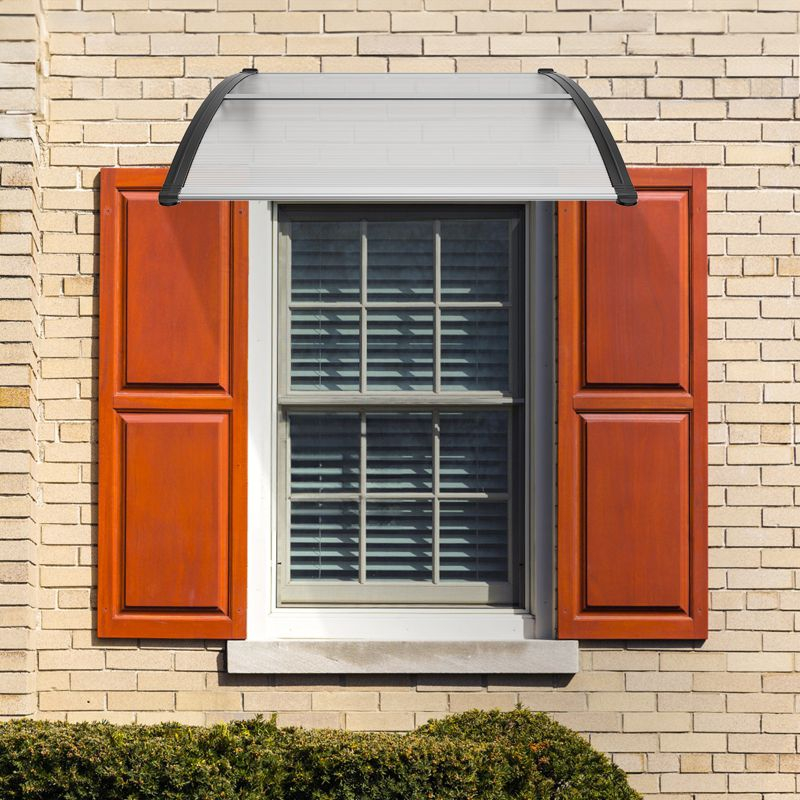 VEVOR Window Door Awning Canopy 40" x 40", UPF 50+ Polycarbonate Entry Door Outdoor Window Awning Exterior, Front Door Overhang Awning