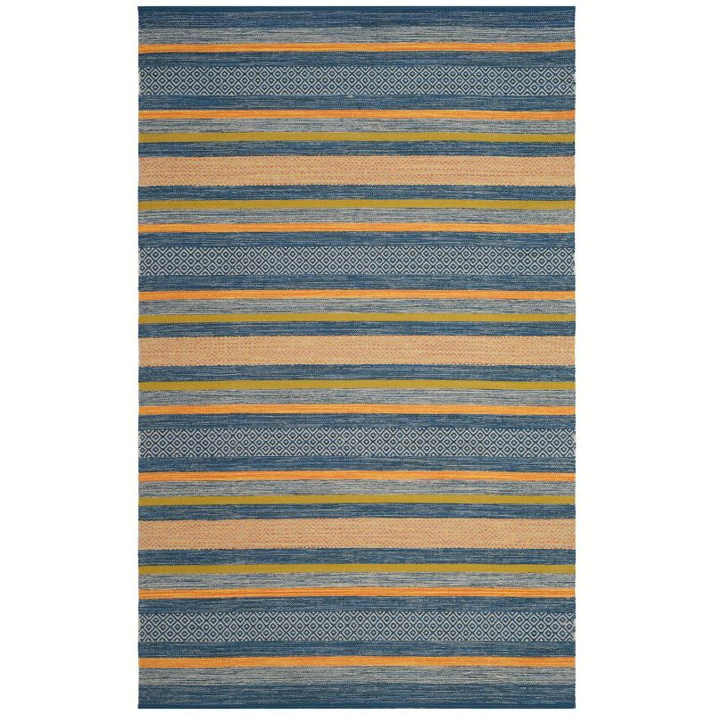 Montauk MTK213 Hand Woven Indoor Area Rug - Blue/Orange - 5'x8' - Safavieh.