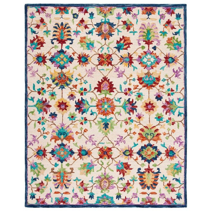 Aspen APN509 Hand Tufted Indoor Area Rug - Ivory/Blue - 8'x10' - Safavieh