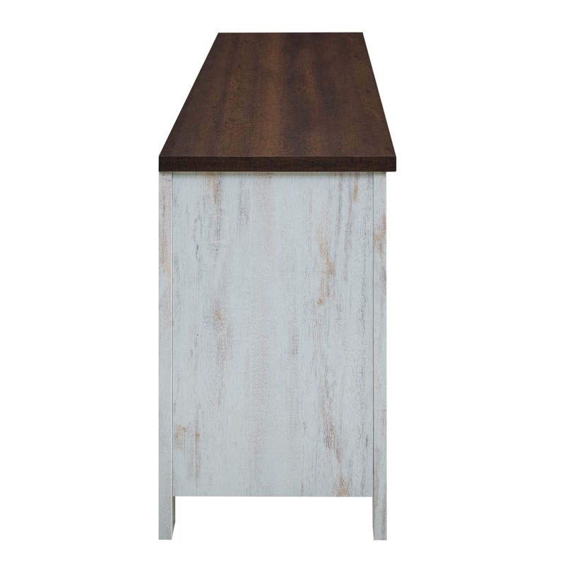 Modway Bennington 71 Rustic Sliding Door TV Stand White