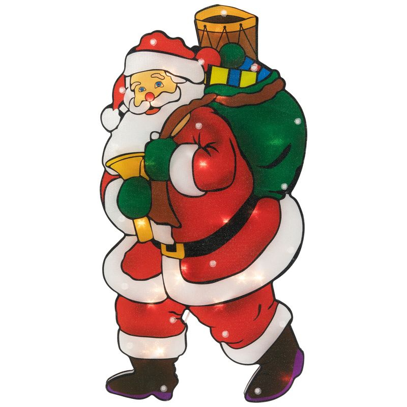 Northlight 17.5" Lighted Santa Claus Christmas Window Silhouette