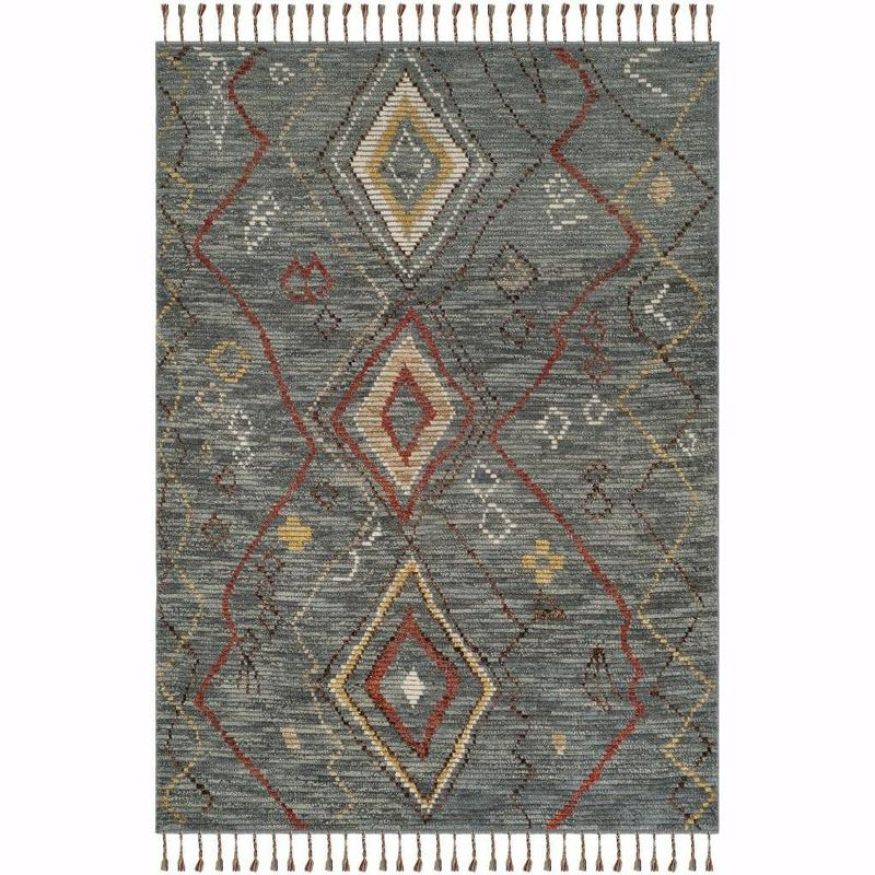 Kenya KNY544 Hand Knotted Area Rug - Grey/Multi - 6'x9' - Safavieh