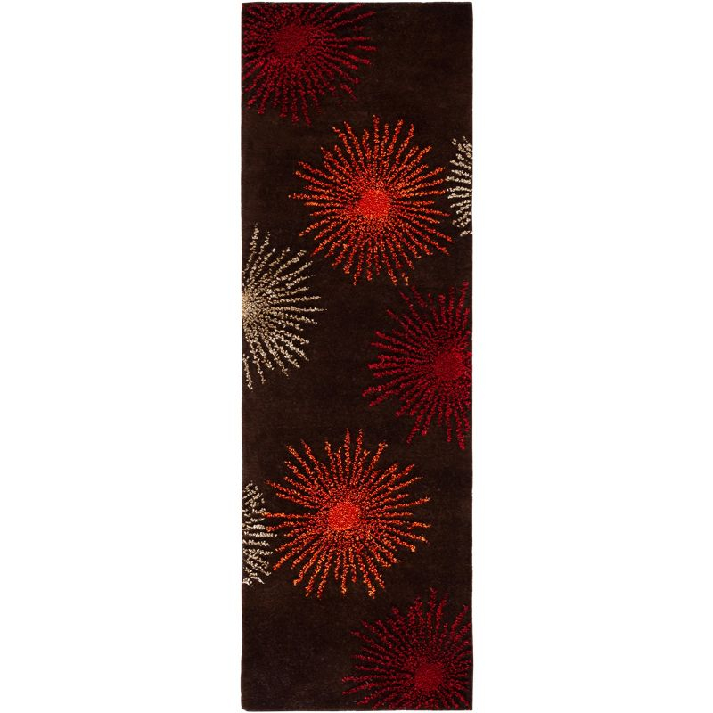 Soho SOH712 Hand Tufted Runner Rug - Brown/Multi - 2'6"x6' - Safavieh.