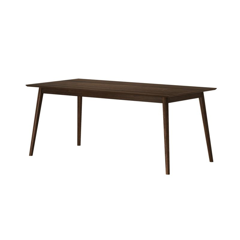 Plank+Beam 72" Mid Century Modern Dining Table, Solid Wood Kitchen & Dining Room Table for 6, Walnut