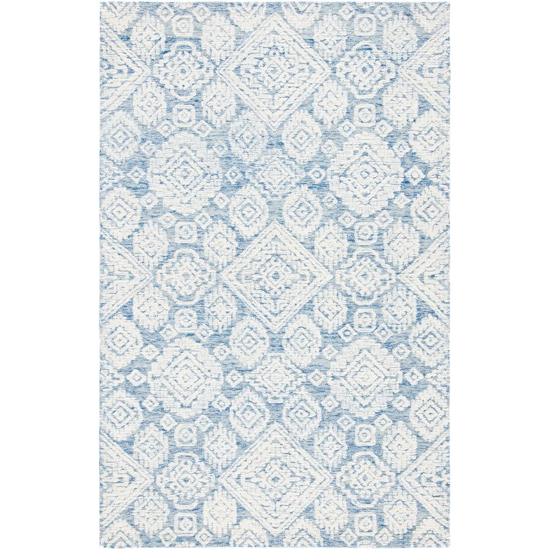 Metro MET987 Hand Tufted Indoor Area Rug - Blue/Ivory - 4'x6' - Safavieh