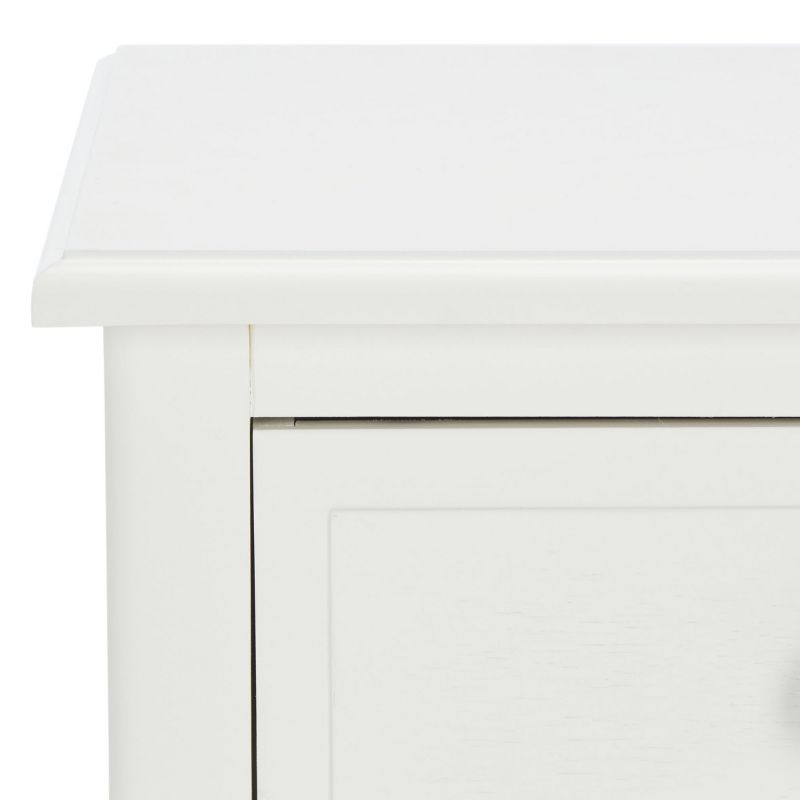 Everly Drawer Side Table - AMH5743B - Vintage White - Safavieh Couture