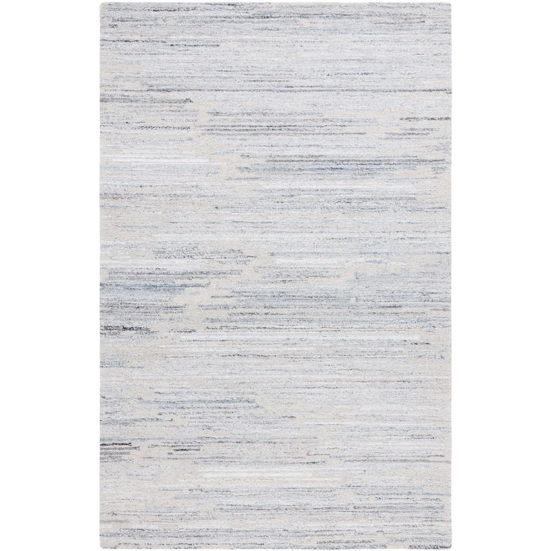Abstract ABT877 Handmade Tufted Accent Rug - Beige/Blue - 3'-0" x 5'-0" - Safavieh