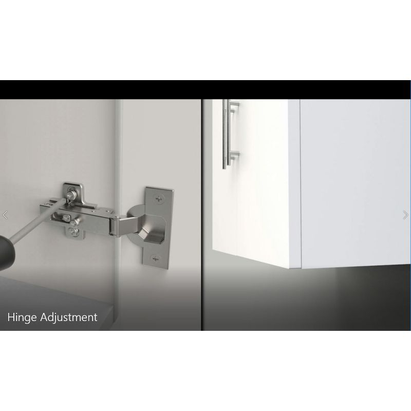 54" Elite Wall Cabinet Black - Prepac: Modern Laminated Storage, HangUps Collection, 2 Adjustable Shelves